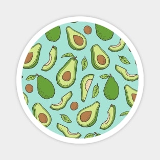 Avocado on Mint Green Magnet